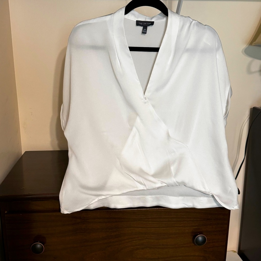 Sheer cap sleeve dress white blouse